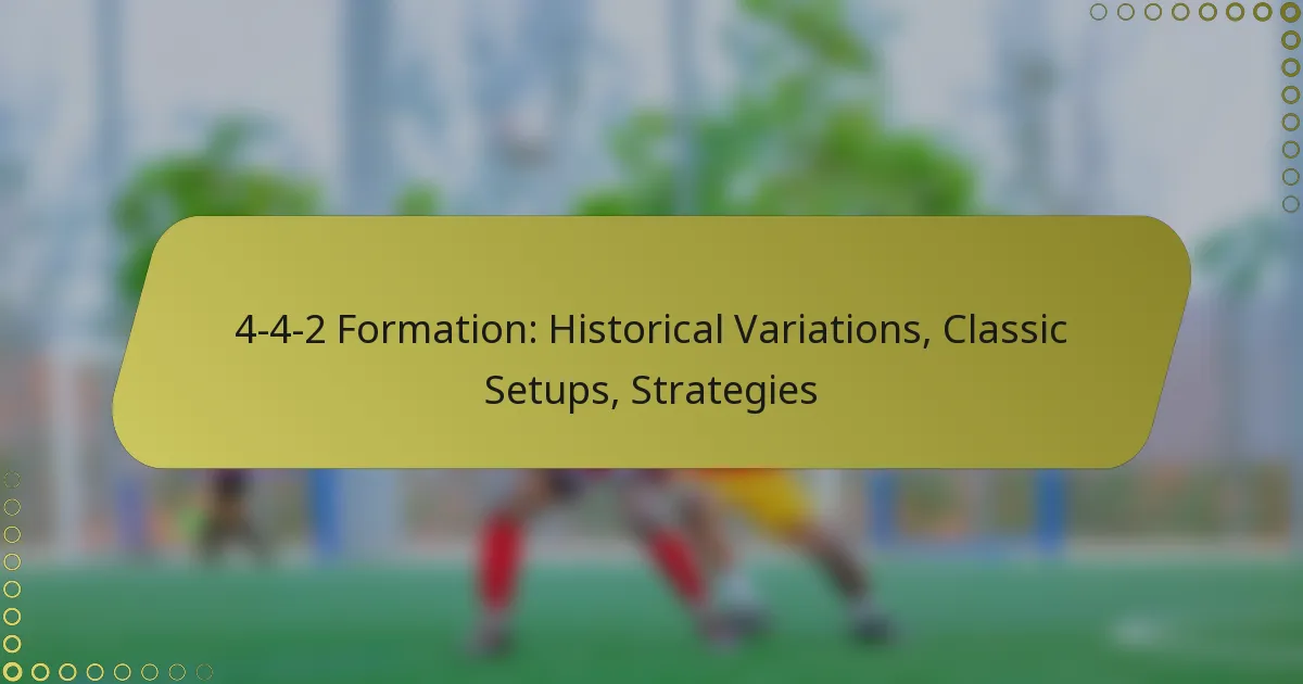 4-4-2 Formation: Historical Variations, Classic Setups, Strategies