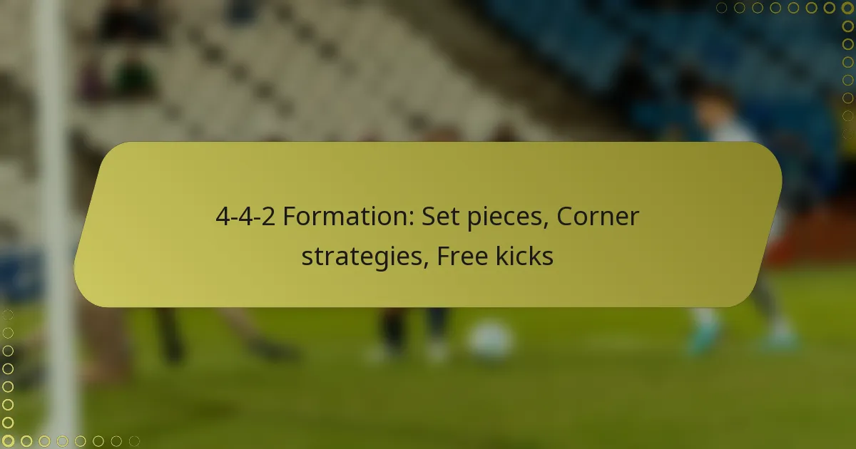4-4-2 Formation: Set pieces, Corner strategies, Free kicks