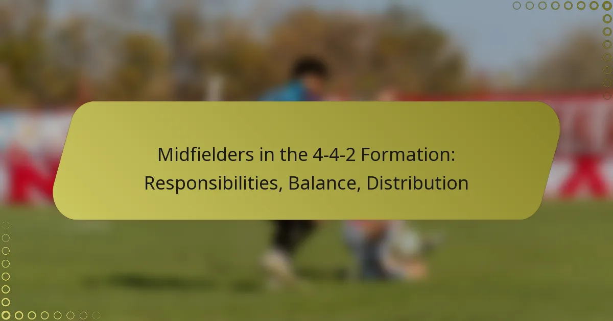 Midfielders in the 4-4-2 Formation: Responsibilities, Balance, Distribution