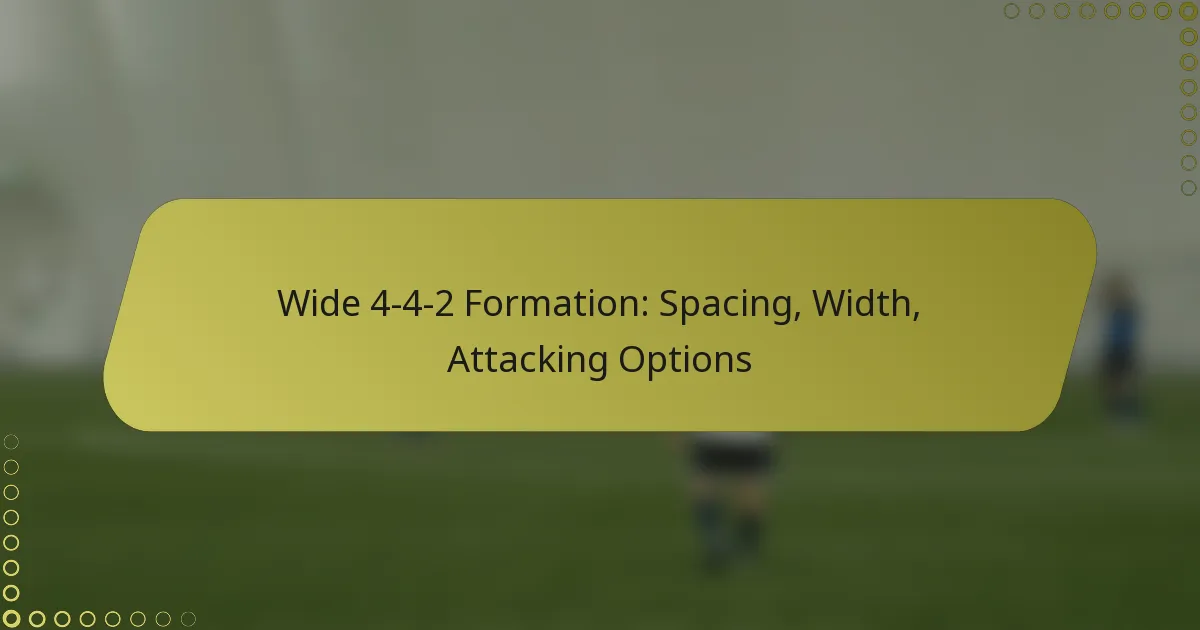 Wide 4-4-2 Formation: Spacing, Width, Attacking Options