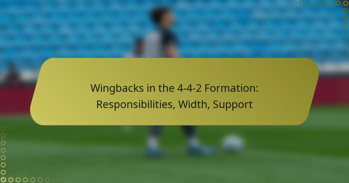 Wingbacks in the 4-4-2 Formation: Responsibilities, Width, Support