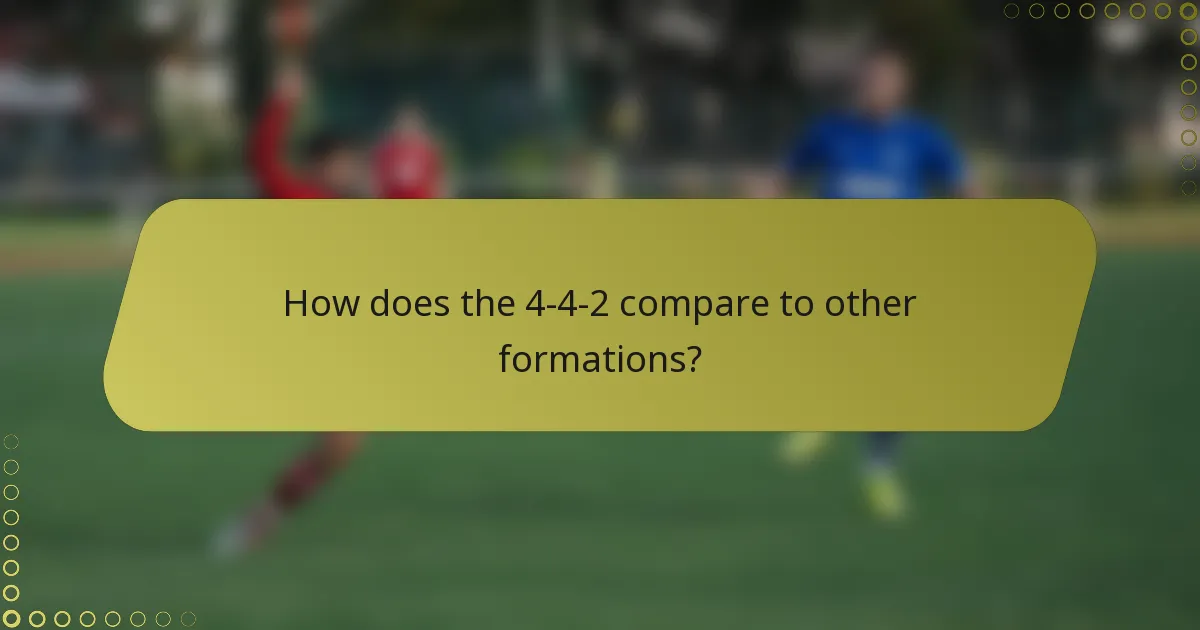 How does the 4-4-2 compare to other formations?
